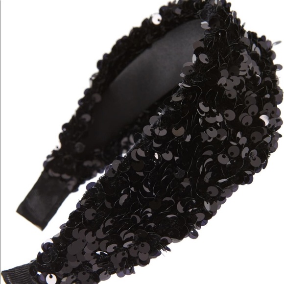 Nordstrom Accessories - NWT BLACK SEQUINS COVERED HEADBAND NORDSTROM ⭐️⭐️⭐️⭐️⭐️